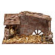 Shack with manger and straw for 10 cm Nativity scene, 15x25x15 cm s1
