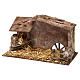 Shack with manger and straw for 10 cm Nativity scene, 15x25x15 cm s2