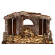 Shack with manger and two doors for 10 cm Nativity scene, 20x30x15 cm s1