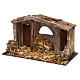 Shack with manger and two doors for 10 cm Nativity scene, 20x30x15 cm s2