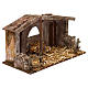 Shack with manger and two doors for 10 cm Nativity scene, 20x30x15 cm s3