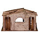 Shack with manger and two doors for 10 cm Nativity scene, 20x30x15 cm s4