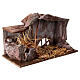 Shack with straw and manger for 12 cm Nativity scene, 20x35x20 cm s5
