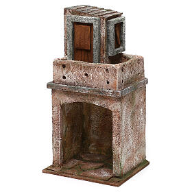 Settings, houses, workshops, wells: House with stable and terrace 25x15x10 cm, for 10 cm nativity Settings, houses, workshops, wells: House with stable and terrace 25x15x10 cm, for 10 cm nativity