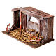 Shack with fenced fireplace for 12 cm Nativity scene, 20x35x10 cm s6