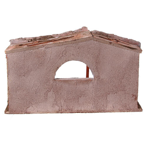 Nativity stable with fences on the sides 20x35x10 cm, for 12 cm nativity 7