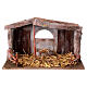 Nativity stable with fences on the sides 20x35x10 cm, for 12 cm nativity s2