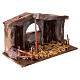 Nativity stable with fences on the sides 20x35x10 cm, for 12 cm nativity s4
