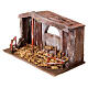 Nativity stable with fences on the sides 20x35x10 cm, for 12 cm nativity s6