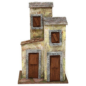 Three storey house for 10 cm nativity 30x20x15 cm