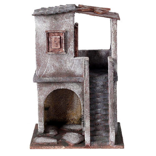 Two storey house 30x20x15 cm for 10 cm nativity set 1