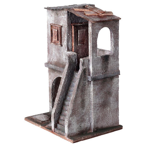 Two storey house 30x20x15 cm for 10 cm nativity set 2