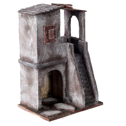 Two storey house 30x20x15 cm for 10 cm nativity set 3