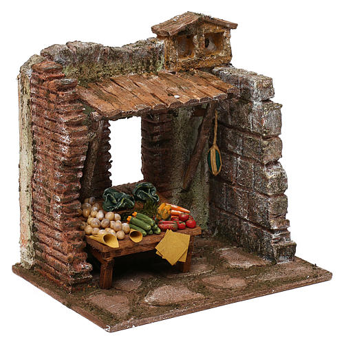 Greengrocer setting for 10 cm Nativity scene, 20x20x15 cm 3