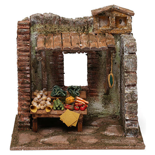 Otoczenie sprzedawcy owoców, 20x20x15 cm, do szopki 10 cm 1