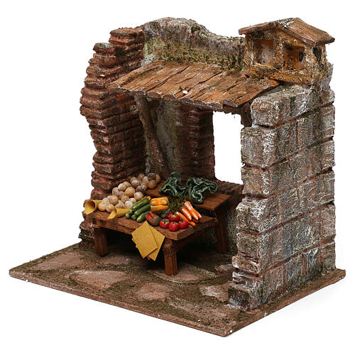 Otoczenie sprzedawcy owoców, 20x20x15 cm, do szopki 10 cm 2