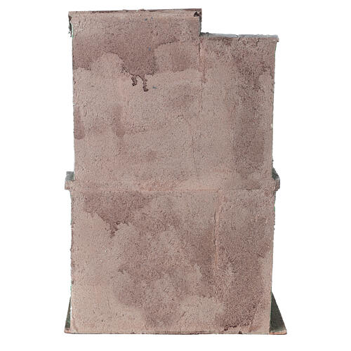 Casetta con scale e grotta di 35x25x15 cm per presepe di 10 cm 4