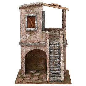 Two-floor house for 12 cm Nativity scene, 34x25x18 cm