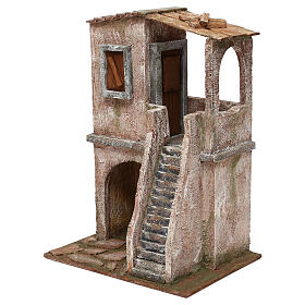 Small house two-story 34x25x18 cm for 12 cm nativity