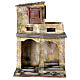 Building with balcony and shelter for 12 cm Nativity scene, 35x25x20 cm s1