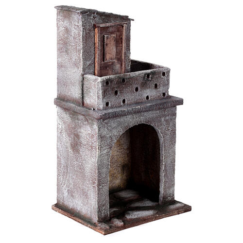 Two-level house for 12 cm Nativity scene, 35x20x15 cm 3