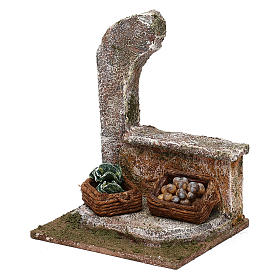 Half-arch with vegetables for 12 cm Nativity scene, 15x10x10 cm