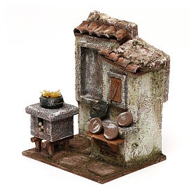 Szene Nudelngeschäft für Krippe 20x15x10cm