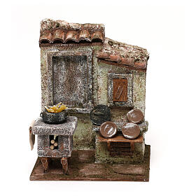 Ambientación vendedor de macarrones 20x15x10 cm belén 12 cm