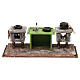 Miniature kitchen with counter and pots 10x25x10 cm, 12 cm nativity s1