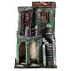 Casa com balcão escada e estábulo de pequenas dimensões 30x20x15 cm para presépio com figuras de 10 cm de altura média s1