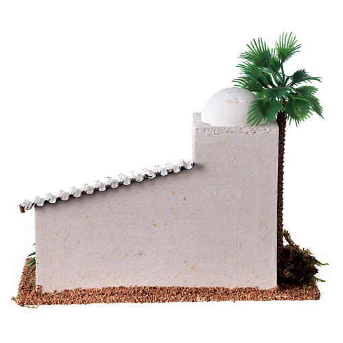 Miniature house Arab-style in wood, for 5 cm nativity 15x20x10 cm 5