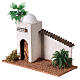 Miniature house Arab-style in wood, for 5 cm nativity 15x20x10 cm s3