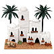 Arabischer Wohnblock mit Palmen für Krippe 15x20x10cm s1