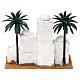 Aldeia em estilo árabe com palmeira 15x20x10 cm para presépio com figuras de 4 cm de altura média s4