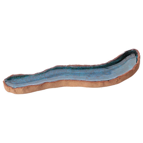 Small curved river in enameled ceramic 5x25x10 cm 2