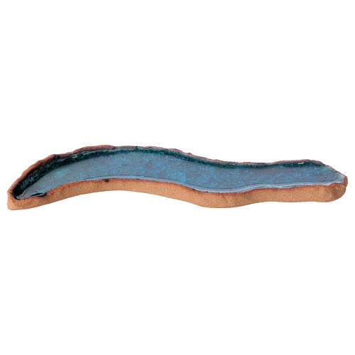 Small curved river in enameled ceramic 5x25x10 cm 3