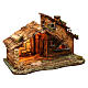Hut with light and flame effect lamp for Nativity scene 40x25x25 cm s3