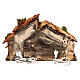 Stable with lights fire flame effect for Neapolitan nativity 40x25x25 cm s4