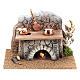 Miniature stove with pots and fire 15x10x10 cm, for 8-10 cm nativity s1