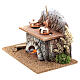 Miniature stove with pots and fire 15x10x10 cm, for 8-10 cm nativity s2