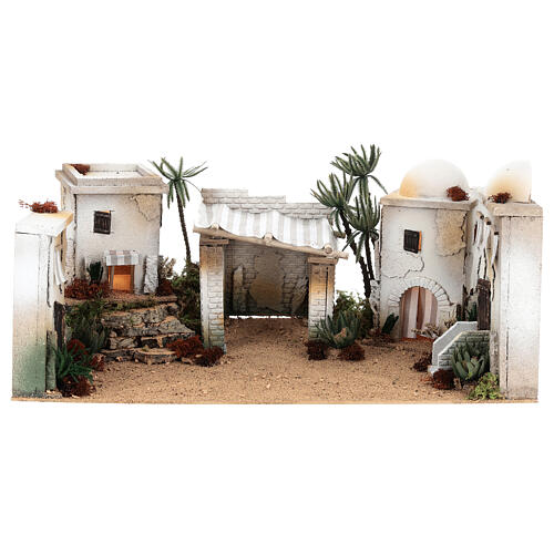 Miniature Arab village in cork with dome and terrace 35x65x35 cm CENTRAL 1