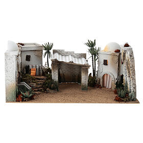 Kompozycja otoczenie arabskie z korka, z kopułą i tarasem, 30x60x40 cm, PRAWA STRONA