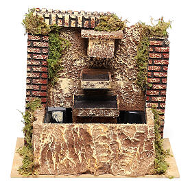 Miniature multi-level fountain with pump, 15x20x14 cm for 10-12 cm nativity