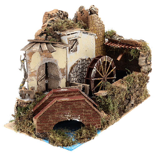 Functioning water mill with pump, 20x30x20 cm 3