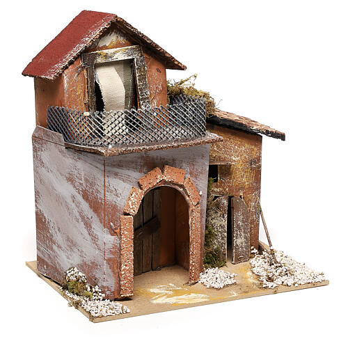 Miniature house for nativity scene, 20x20x15 cm 3