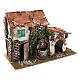 Miniature rustic house with fountain for nativity, 20x30x20 cm s3