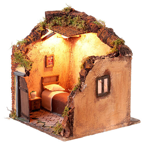 Décor chambre à coucher avec santons mouvement 14 cm 4