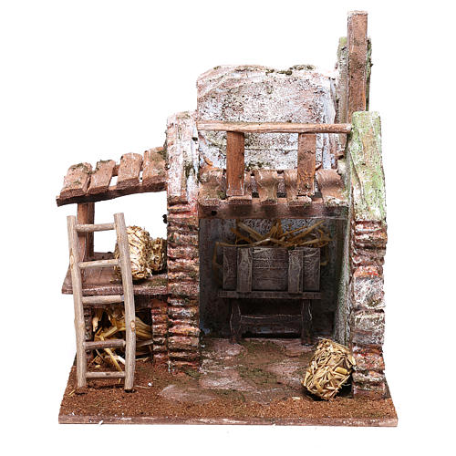 Barn 20x20x15 cm for Nativity scene of 10 cm 1