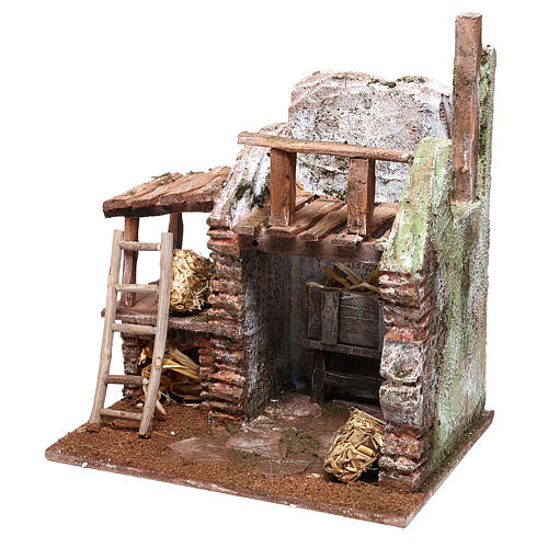 Fenil 20x20x15 cm para presépio com figuras de 10 cm de altura média 2