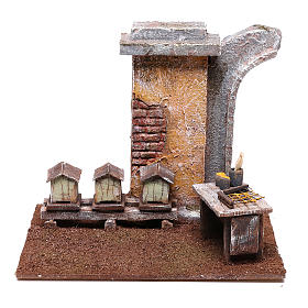 Ambientazione apicoltore 15x15x15 cm per presepe di 10 cm 